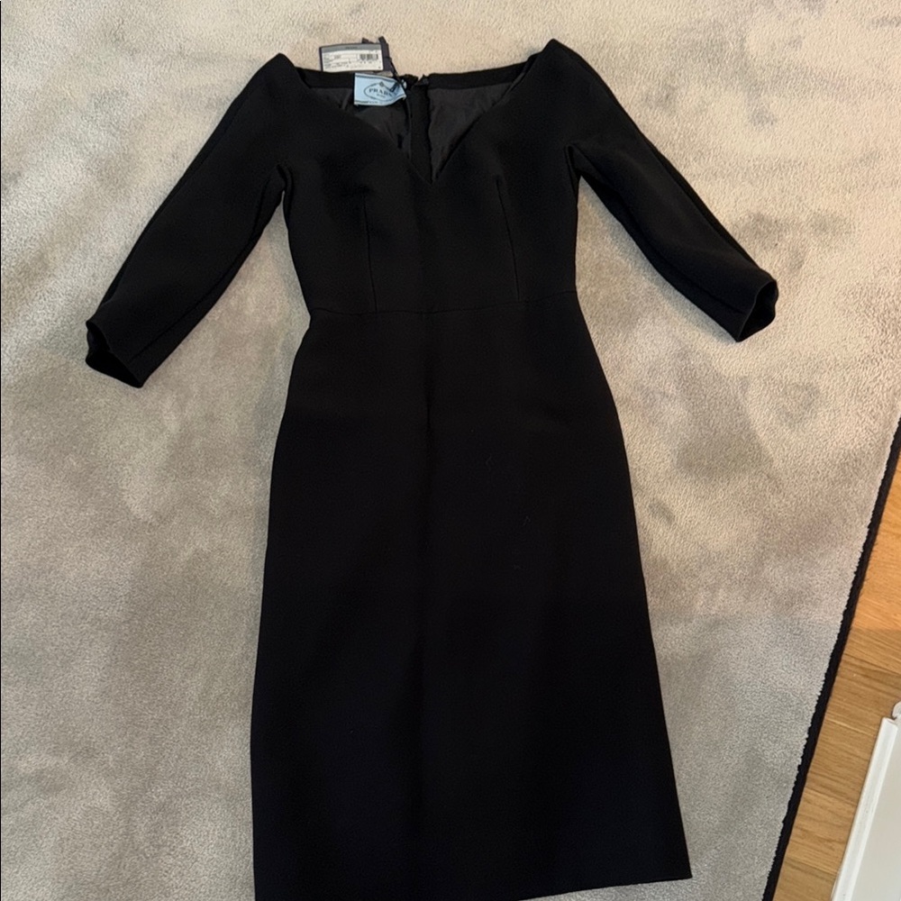 Classic Black Sheath Dress - Elegant V-Neck